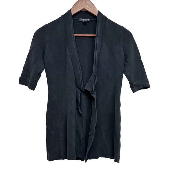 Eileen Fisher Petite Black Silk/Cotton Open Cardigan Sweater Womens Size PP - Picture 1 of 4